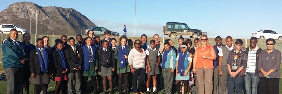 Accompanying the group is: Ms Unity Mtomile, Junior town council Manager, Ms Rochelle Louw, Manager: Strategic Services, Mr Francoise Myburg, Area Manager: Gansbaai, MrLusaphoCalata, Mentor, Qhayiya high school,MsPetronellaFerraira, Area Manager: Stanford, MsNoluthandoZweni, Acting Manager: Communication, Ms Carol Devitt, Manager: Gansbaai Communal Sport Centre and Ms Jean-MarÃ© van Eck, Mentor, Gansbaai Academia.